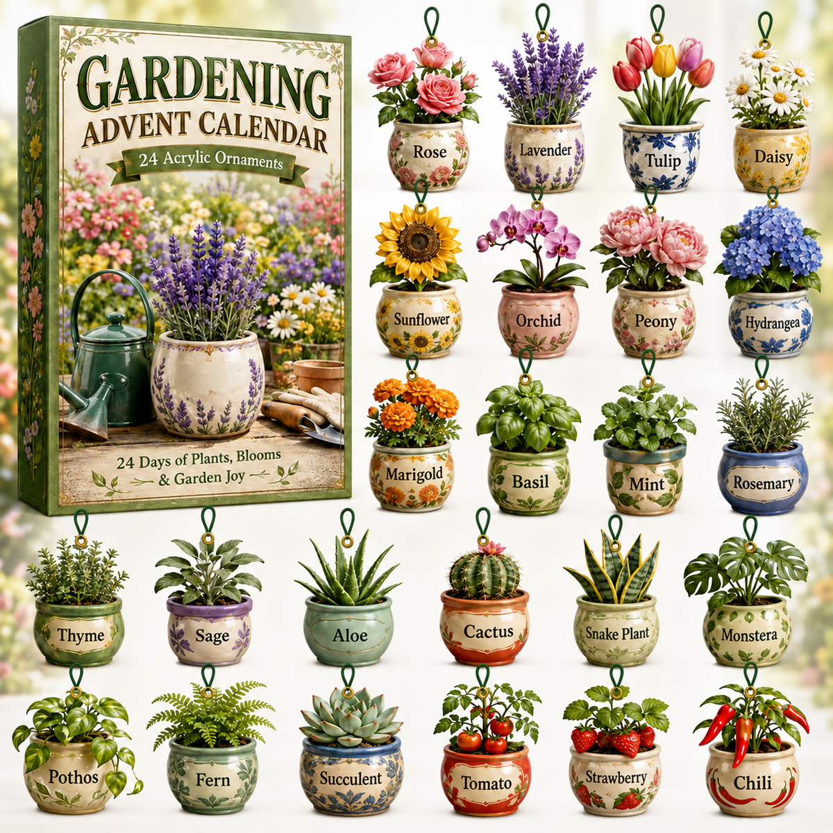 Gardening Plants Advent Calendar 2026 - 24-Day Festive Countdown, Acrylic Charms Blind Box - Gift For Gardening Lovers cc42db81-0ecd-4d9a-acbd-0911db99f214-garden-box-charms.png