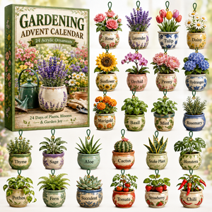 Gardening Plants Advent Calendar 2026 - 24-Day Festive Countdown, Acrylic Charms Blind Box - Gift For Gardening Lovers cc42db81-0ecd-4d9a-acbd-0911db99f214-garden-box-charms.png