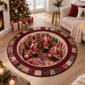 This Floor Is Nuts! – Nutcracker 3D Optical Illusion Christmas Quilted Rug, Burgundy Round Area Rug for Living Room & Bedroom, Festive Holiday Home Decor and Funny Gift for Nutcracker Lovers cc7573e7-eee8-48eb-aebe-1bc671de9e81-j1.png