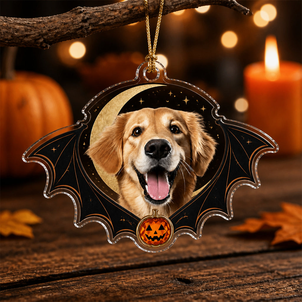 Custom Pet Photo Halloween Bat-Wing Acrylic Ornament - Personalized Laser Cut Custom Shape Ornament cc99a38b-6456-4c6c-b010-8619026c1a69.jpg