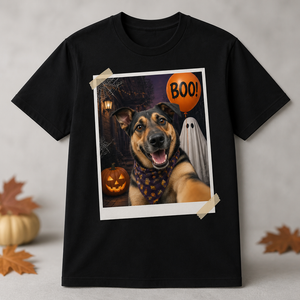 Halloween Pet Selfie BOO! Tee — Custom Dog Photo - Personalized T-shirt ccc32f85-e1cf-4d38-8257-495e0f71caeb.png