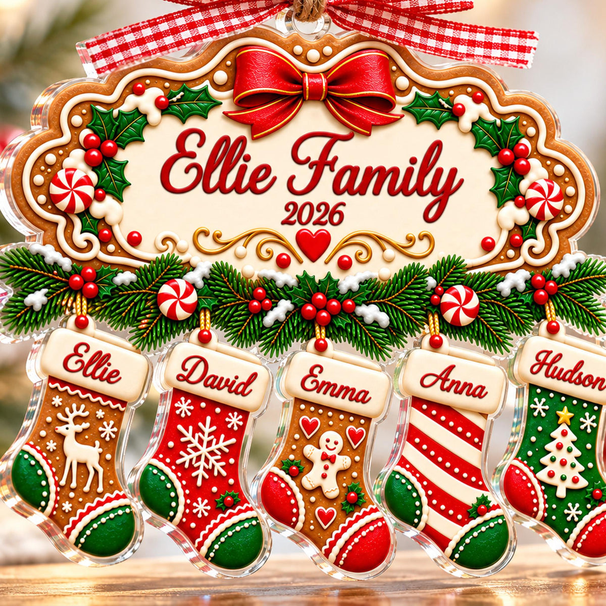 Personalized Large Family Christmas Gingerbread Stocking Ornament, Custom Family Members Names Ornament, Family with Pet Keepsake 2026 cccd523c-01e8-4404-8e38-fed8deabed70-7.jpg