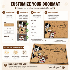 Hope You Like Dogs Custom Pet Portrait Doormat - Personalized Doormat cd1e8327-3778-4d5a-8dd0-bcbc488c2e54.jpg