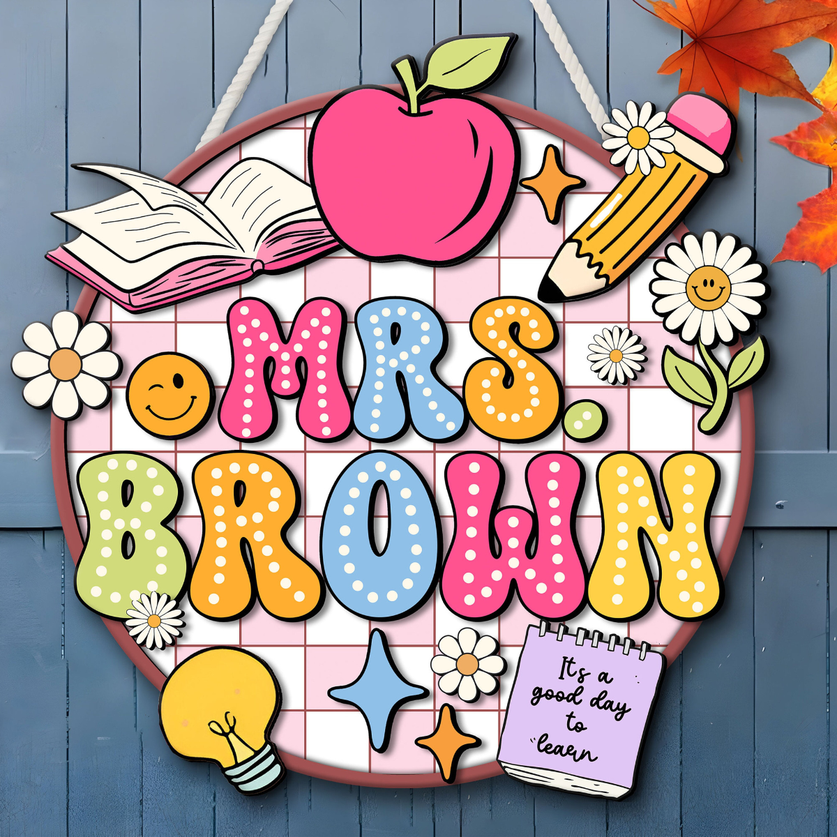 Personalized Teacher Gifts, 3D Teacher Door Sign, Teacher Welcome Sign, Classroom Door Sign, Back to School Gift, 1st Day of School Decor cd27244a-dc0c-4be1-bed7-91bdb933303a-4.png