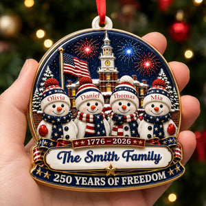 America 250 Snowman Family Christmas - Proud Family Ornament - Real 3D Raised Ornament cd340cf7-9984-4ae2-bb82-3ac88a38f26f-2-9-.jpg