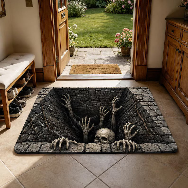 Personalized 3D Illusion Skeleton Doormat, Non Slip Horror Skull Floor Rug, Halloween Decor cd4b5891-f71e-4833-a8fb-9b8ae3c06701-hjghj-2-.jpg