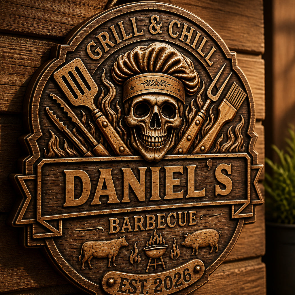 Personalized Grill & Chill BBQ Wood Sign - Personalized Wood Sign cd661004-a61e-47a6-8704-955a6d0eb5fa.jpg