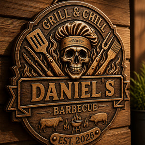 Personalized Grill & Chill BBQ Wood Sign - Personalized Wood Sign cd661004-a61e-47a6-8704-955a6d0eb5fa.jpg