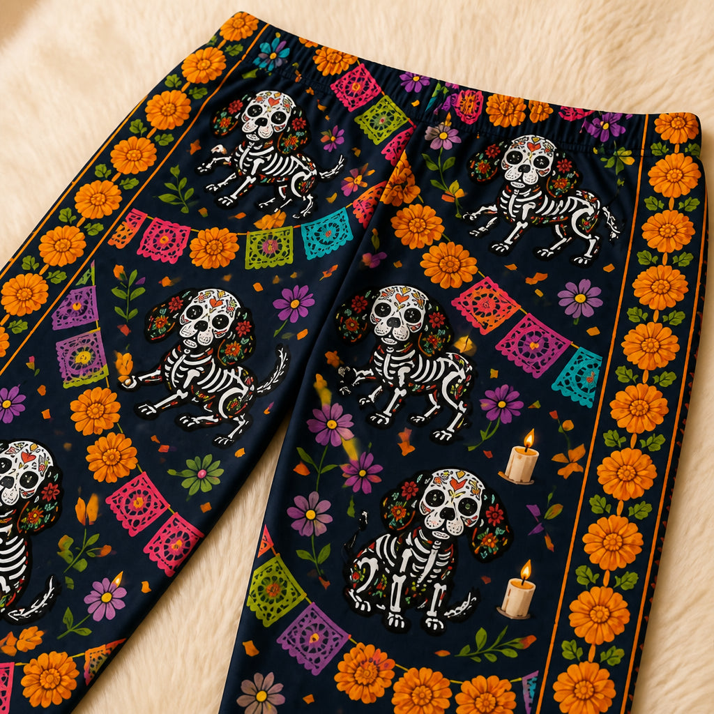 Day of the Dead Sugar-Skull Dogs Sweatpants - Sweatpants cd6b3e45-ec76-40b2-9dcc-ed901c385e22.jpg