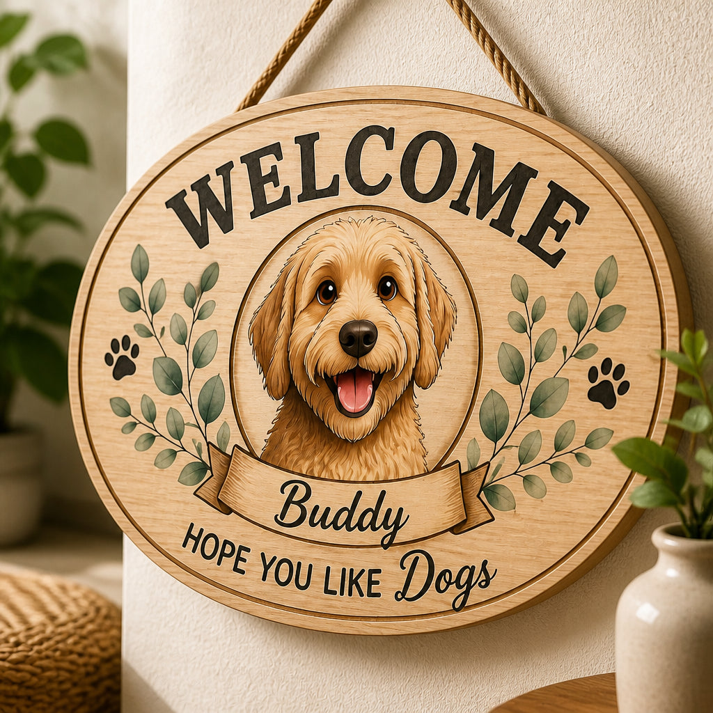 Personalized Welcome Dog Sign – Cartoon Pet Portrait & Name - Personalized Wood Sign cd7396c5-5729-455e-8b41-67bbc50cc2ff.jpg