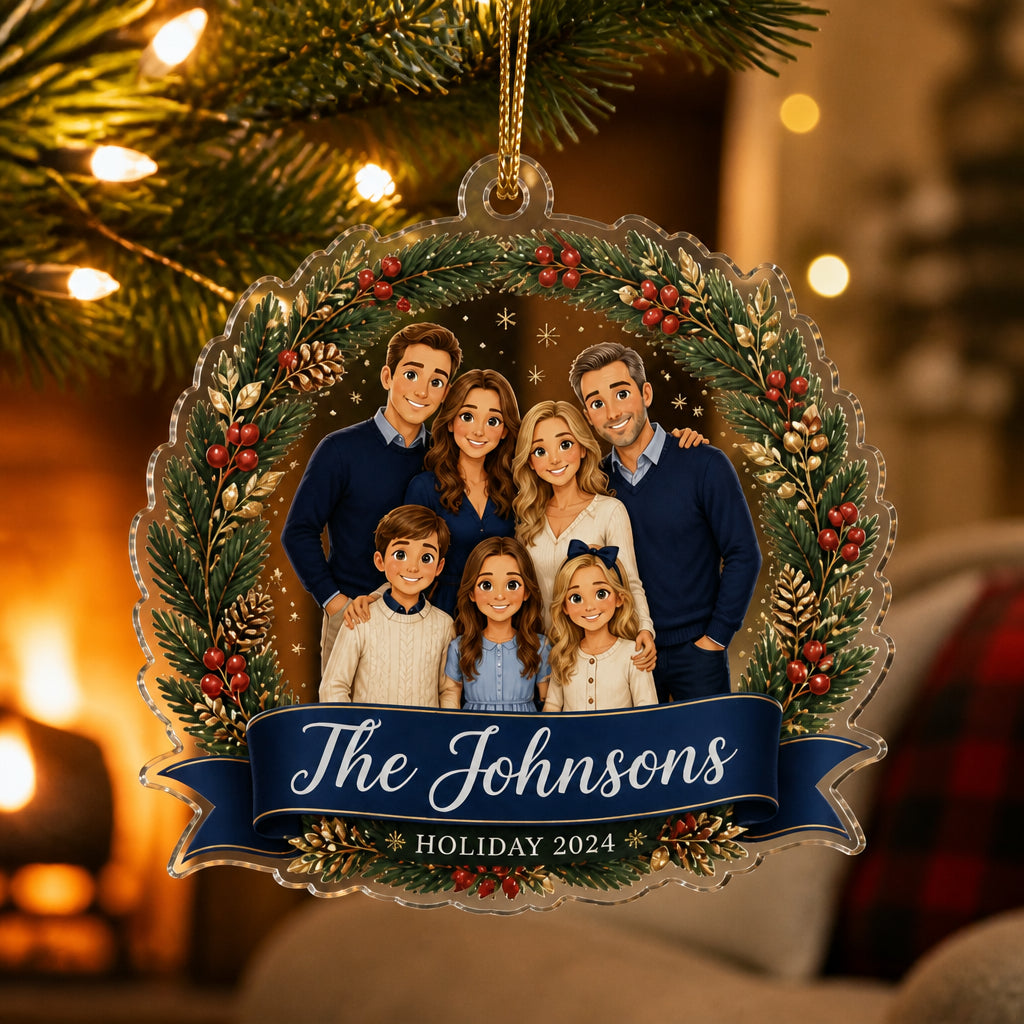 Custom Family Cartoon Portrait Laser-Cut Ornament - Personalized Laser Cut Custom Shape Ornament cd83ebd8-177f-4c96-9bd0-7b45ae153950.jpg