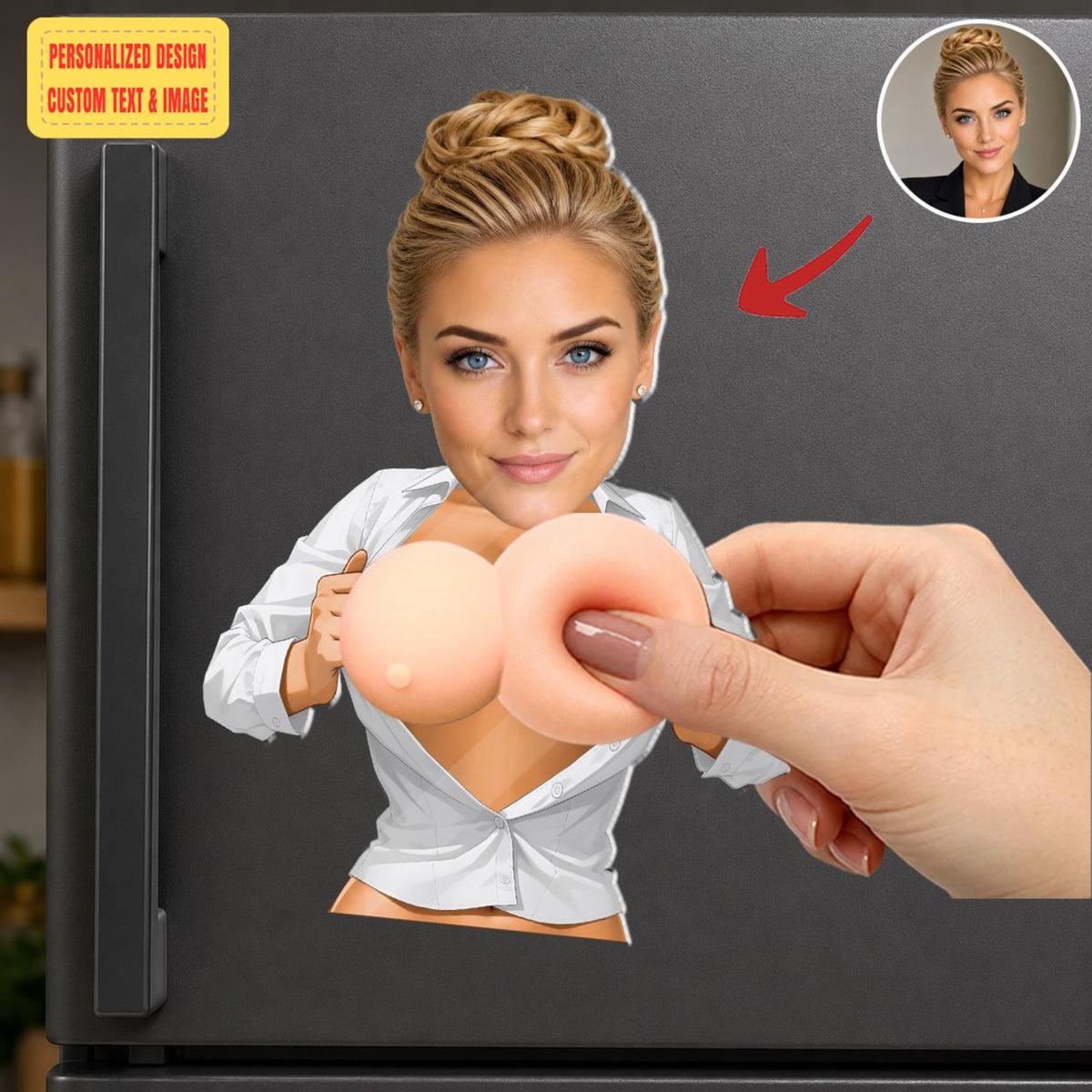 Personalized Squishy Fridge Magnet, Custom Face Fridge Magnet, Funny Photo Magnet, Gag Gift for Boyfriend, Husband, Anniversary Gift cd878ca8-036b-40d3-9d40-45f0c0e23810-2.jpg