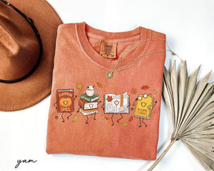 Comfort Colors Fall Book Doodle Characters Shirt, Cozy Autumn Reading Tee, Book Lover Gift, Thanksgiving Pumpkin Shirt, Fall Season Shirt cd96de7f-ace8-4978-bac0-6c96043c2096-1.jpg