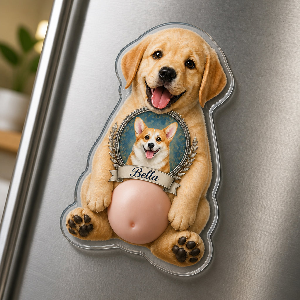 Regal Pet Portrait Cameo Magnet – Photo + Name - Personalized Acrylic Refrigerator Magnet - Soft Rubber Belly cd9ae10f-5b26-4be3-aba5-84be12287f58.jpg