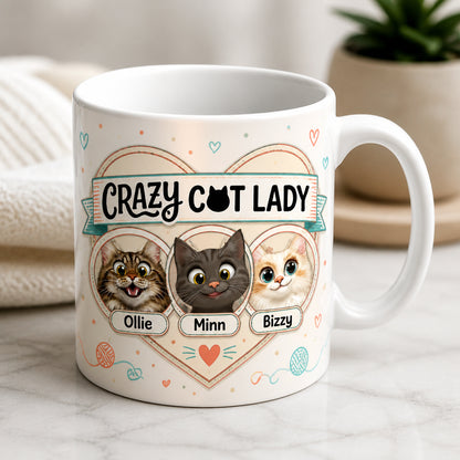 Crazy Cat Lady Custom Pet Portrait Mug - Personalized Mug cd9f489b-2a09-46c2-9185-ab28d1fae738.jpg