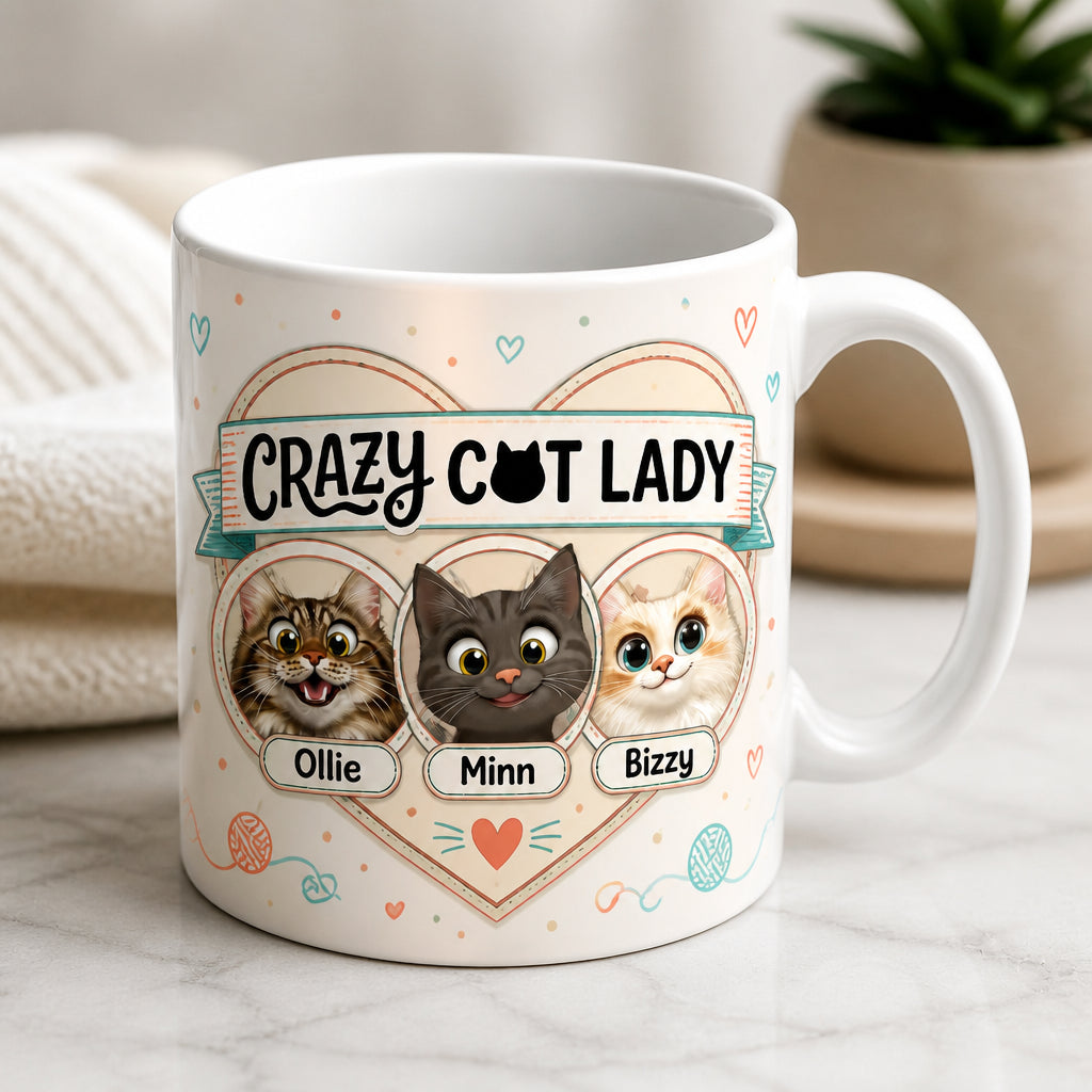 Crazy Cat Lady Custom Pet Portrait Mug - Personalized Mug cd9f489b-2a09-46c2-9185-ab28d1fae738.jpg