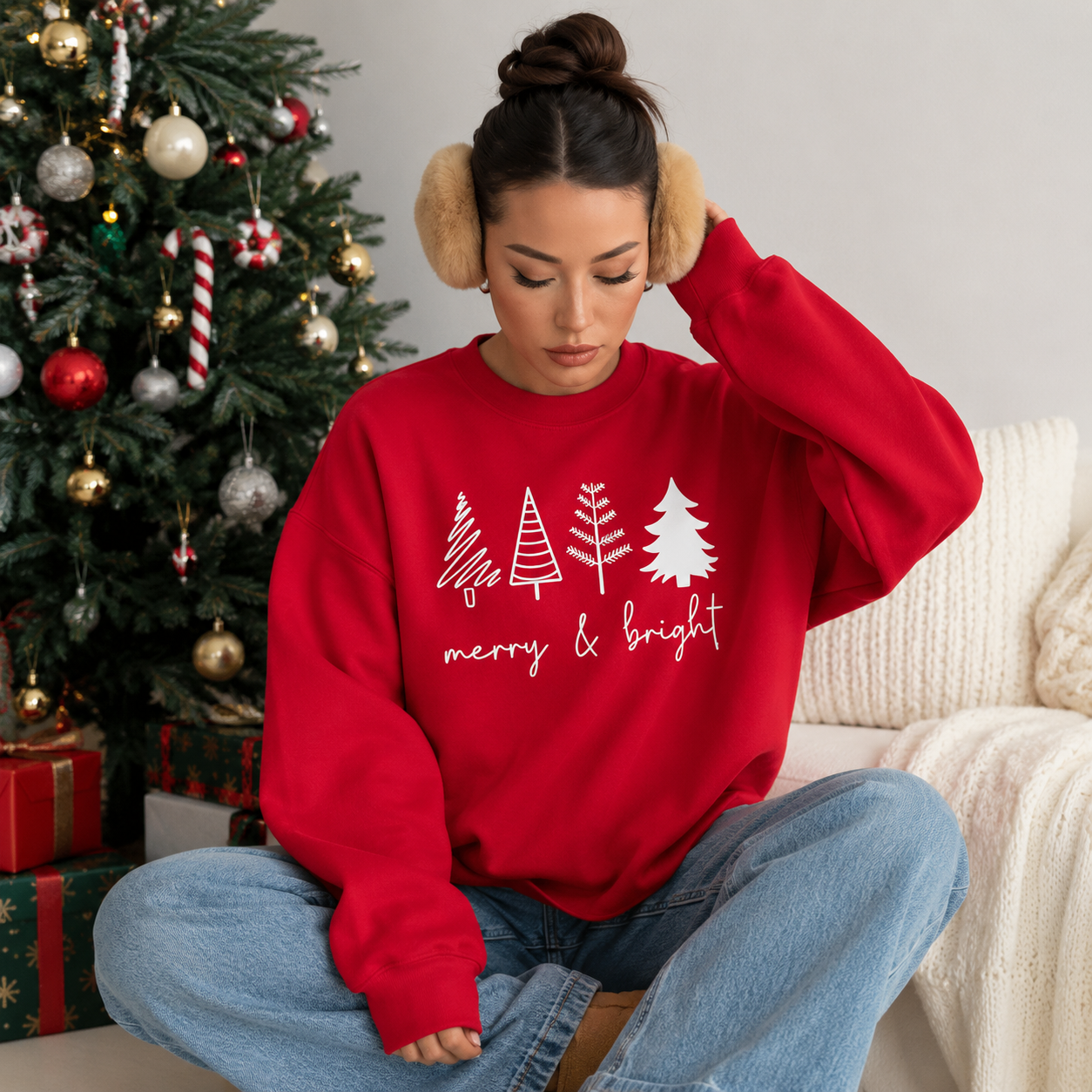 Merry & Bright Christmas Trees Sweatshirt : Womens Holiday Sweater, Winter Outfit, Family Xmas Party cdbf1a18-0c08-4ed9-a918-71f7fb3c4e5a-9dc7db64-2ad9-47f3-b6e0-156b667b8da7.png