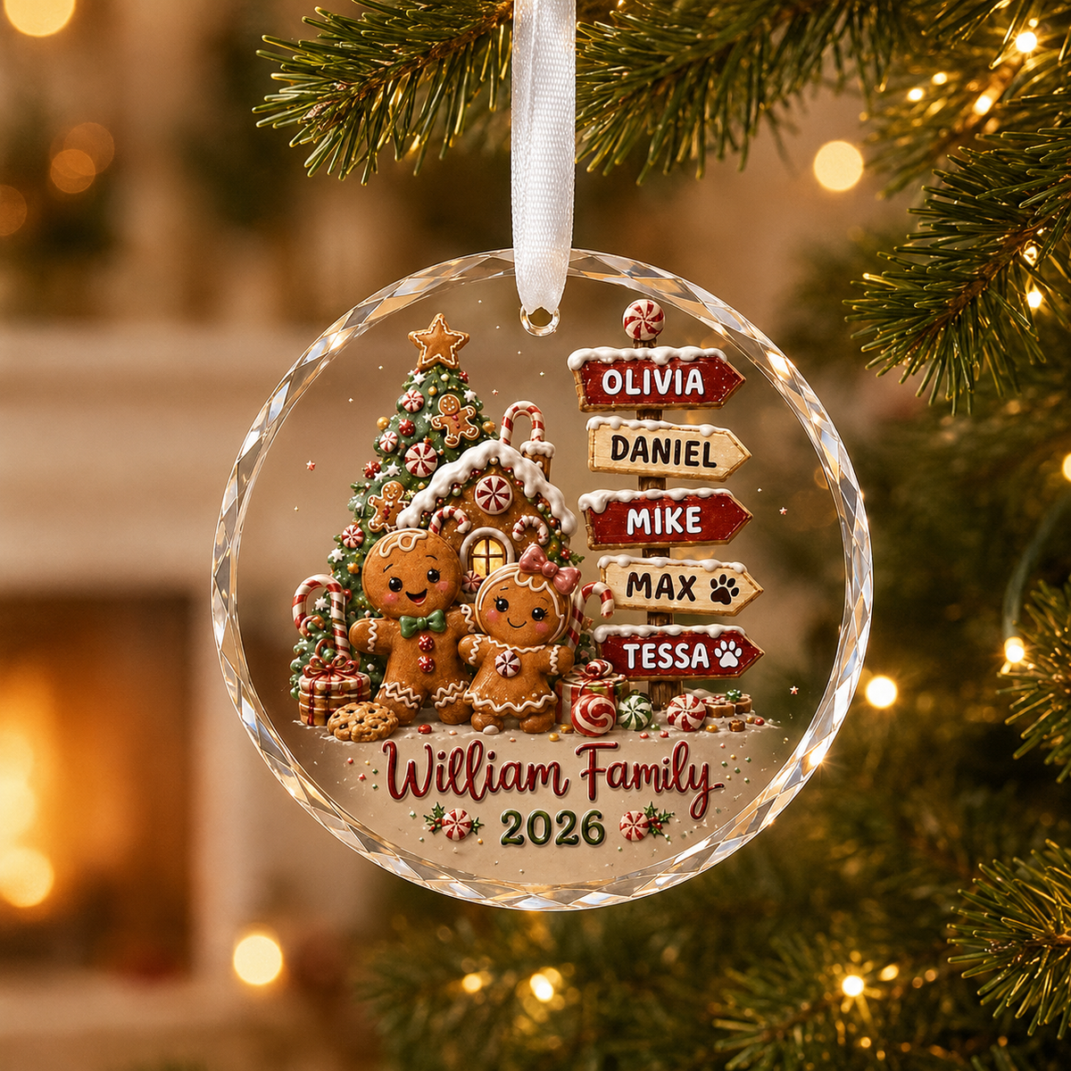 Personalized Family Christmas Ornament 2026, Custom Name Gingerbread Signpost, Glass Tree Keepsake, Gift for Parents & Grandparents cdbfef2b-8b2c-4968-b232-a11daa0d18fd-8392ed5e-a3d6-41f2-83a1-bdab8c26b5a9.png