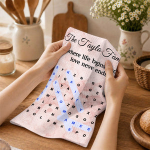 Family Where Life Begins And Love Never Ends Word Search Puzzle - Personalized Name Waffle Weave Kitchen Towel, Housewarming Gift cddef3a9-86c7-4137-b926-731a64e08711-3-3-.jpg