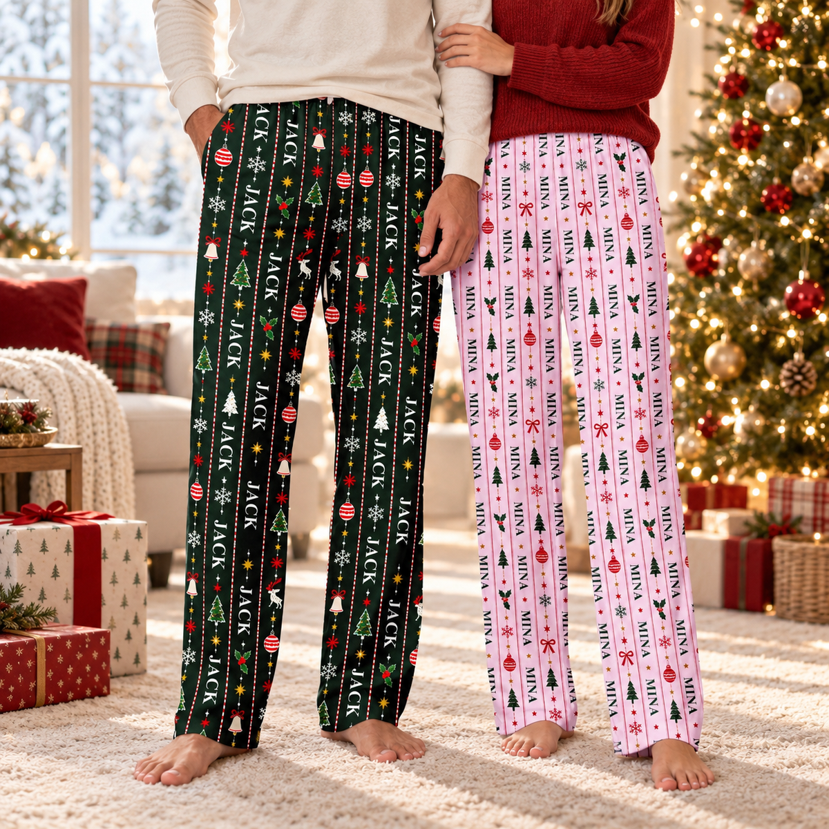 Personalized Name Christmas Pajama Pants, Custom Holiday Lounge Wear cdfbe0eb-747a-4458-8ab2-b096c3254eef-banner-1.png