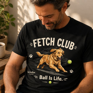 Fetch Club — Pet Photo-to-Art Tee (Ball Is Life) - Personalized T-shirt ce041084-7805-40f4-9bfa-c1c029e67cdf.jpg