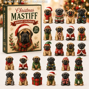 Christmas Mastiff Advent Calendar 2026 - 24-Day Festive Countdown, Acrylic Charms Blind Box - Gift For Mastiff Lovers ce26be14-d192-4c78-b0af-03925c31bee3-christmas-mastiff-text-2.png
