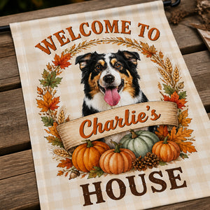 Autumn Pet Welcome Garden Flag — Photo + Name - Personalized Family Flag ce3afaee-bd31-4651-bd18-96e6da3e8cf7.jpg