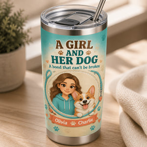 A Girl and Her Dog – Custom Cartoon Portrait Tumbler - Personalized Tumbler ce42c087-66da-4e3e-b841-e74d4123f738.jpg