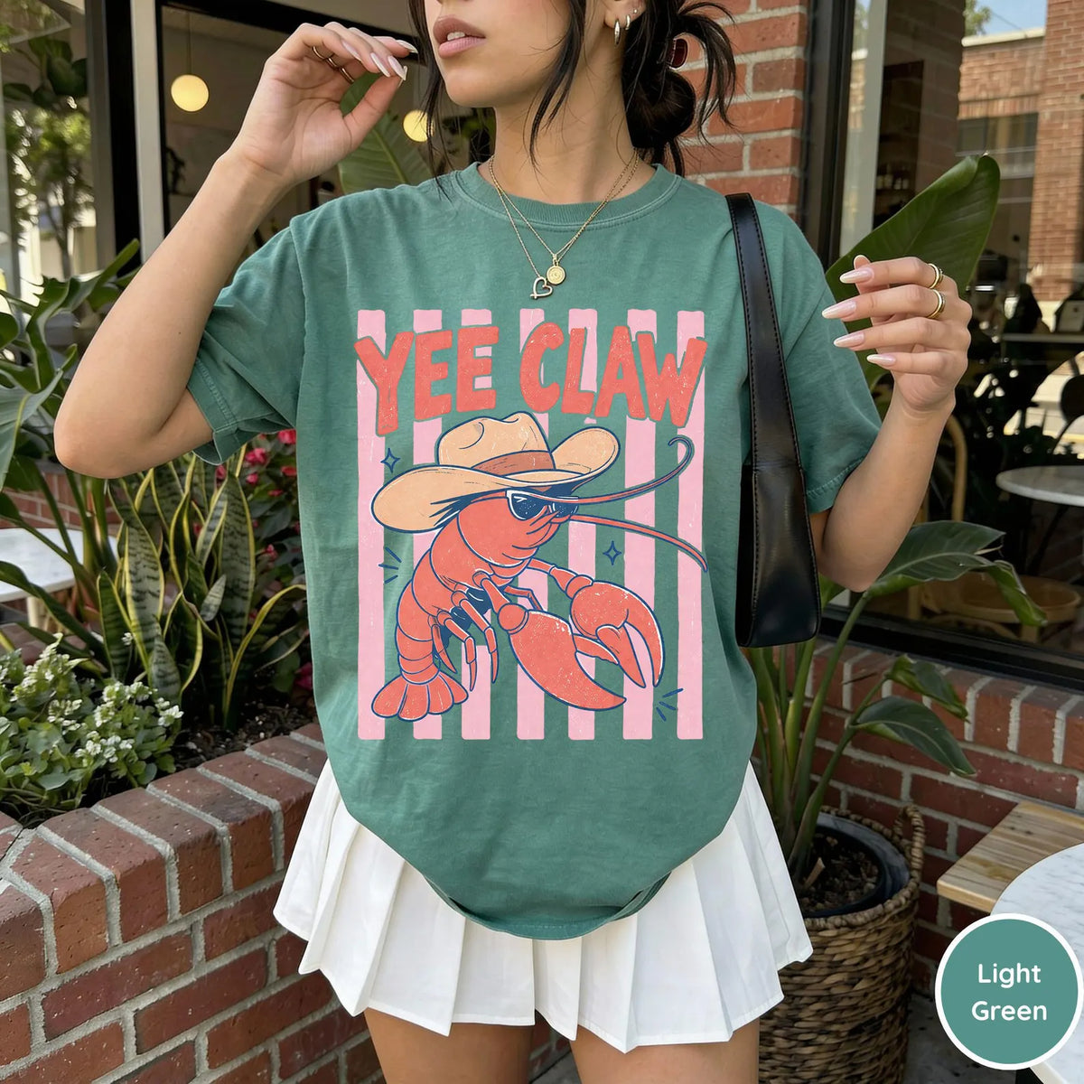 Comfort Colors Lobster Cowboy Shirt, Yee Claw Shirt, Funny Western Beach Shirt, Coastal Cowgirl Graphic Tee, Trendy Cute Lobster Tee, Beach ce47af0f-27ed-4914-9817-6f079e0effde-sddsd-2-.webp