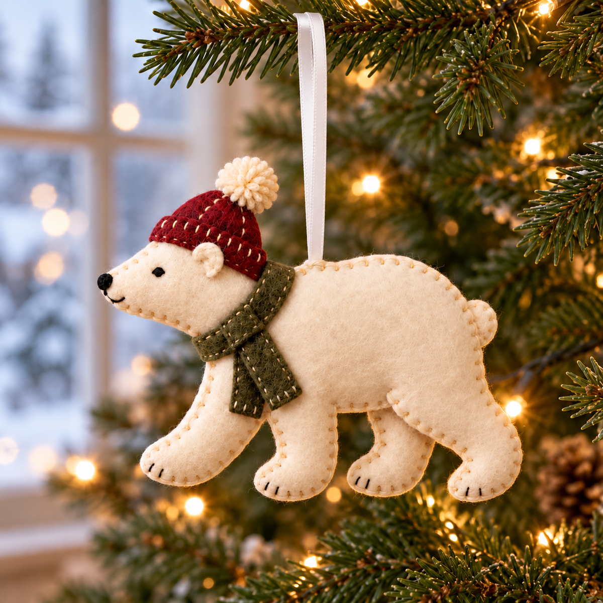 Polar Bear Ornament, Shape Felt Ornament for Hers, Winter Christmas Decor, Unique Gift ce4a599d-2d76-43dd-b04c-666f3f66d7ce-G-u-B-c-C-c-v-ruy-b-ng-tr-ng-3.png