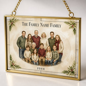 Custom Family Watercolor Portrait Suncatcher – Name & Year - Personalized Rectangle Stained Glass Suncatcher (PW) ce8c25f3-f5a7-4def-96dd-bbe6961bef05.jpg