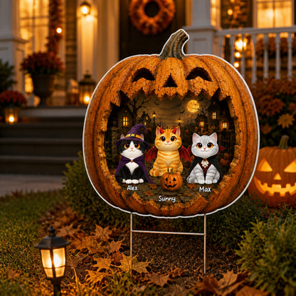 Halloween Pumpkin Yard Sign – Custom Pet Photo-to-Cartoon Portraits (3 Pets) - Personalized Yard Sign ce9f351b-2f0c-4582-8f26-b6397b766331.jpg