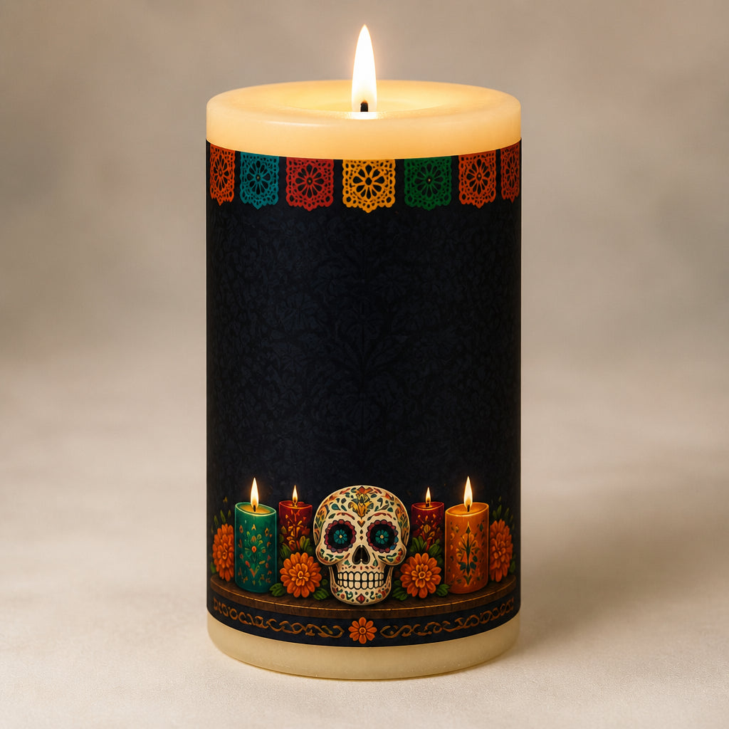 Day of the Dead Pet Candle – Upload Photo to Calavera Art with Name - Personalized Candle cea32216-1aea-4e62-8fda-ec391d8a6140.jpg