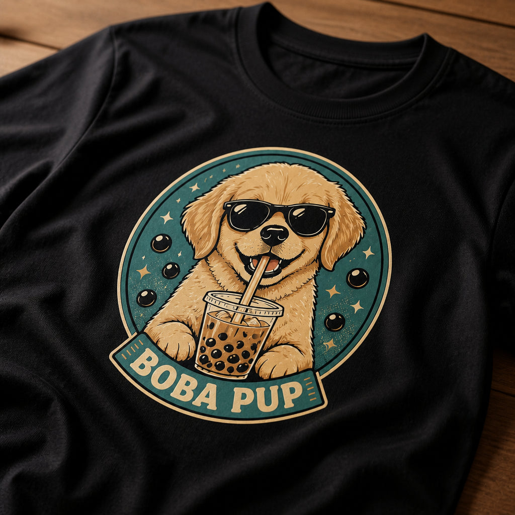 Cool Boba Pup Graphic Tee - T-shirt ced2470c-de70-49f1-990a-44b347b3d008.jpg