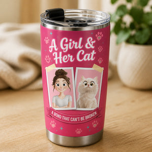 A Girl & Her Cat — Custom Portrait Tumbler - Personalized Tumbler cedf8258-979d-44de-accc-3779cb1516ac.jpg