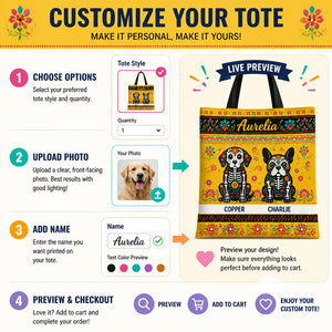 Sugar Skull Dogs Personalized Photo Tote - Personalized AOP Tote cee489e7-9f37-4738-8c6e-c73ad139540e.jpg