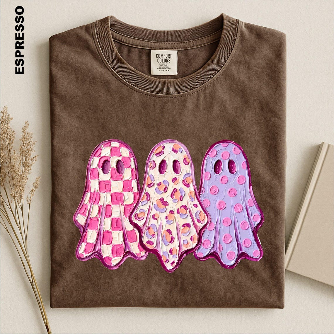 Halloween Ghost Shirt, Cute Pink Ghost Tee, Comfort Colors Spooky Season T-shirt, Tis The Season Sweatshirt, Cozy Fall Halloween Graphic Top cee6104b-b31e-4ff7-b144-a548e0288cc5-3.jpg