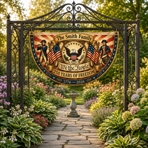 USA 250th Anniversary Patriotic Bunting Banner | America 1776 2026 Semicircle Fence Flag | Christian Freedom Porch Decor