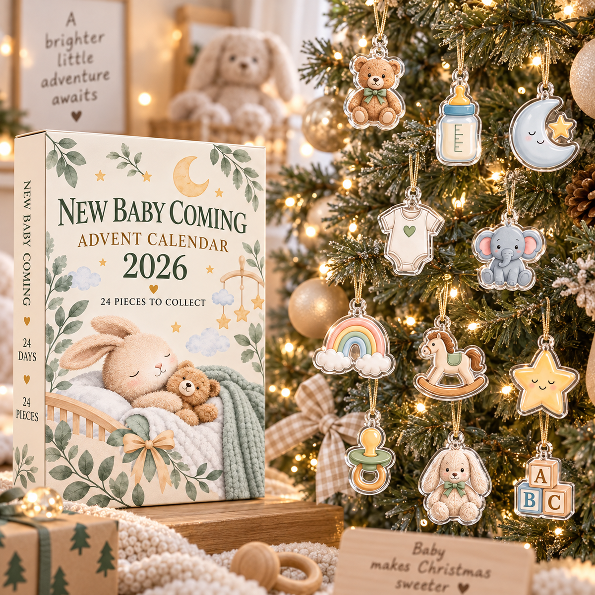 New Baby Coming Advent Calendar 2026, 24 Acrylic Hanging Tokens, Baby Shower Countdown Gift cf454bcf-877c-48e2-81a2-f0be091c1bb5-5760fbe1-6a74-47b1-ab1e-30a33b1b95b6.png