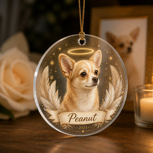 Angel Wings Pet Memorial Photo Ornament – Custom Pet Portrait & Name - Personalized Transparent Acrylic Ornament cf48e759-7f75-4a79-9ea0-6d9a3533b4f7.jpg