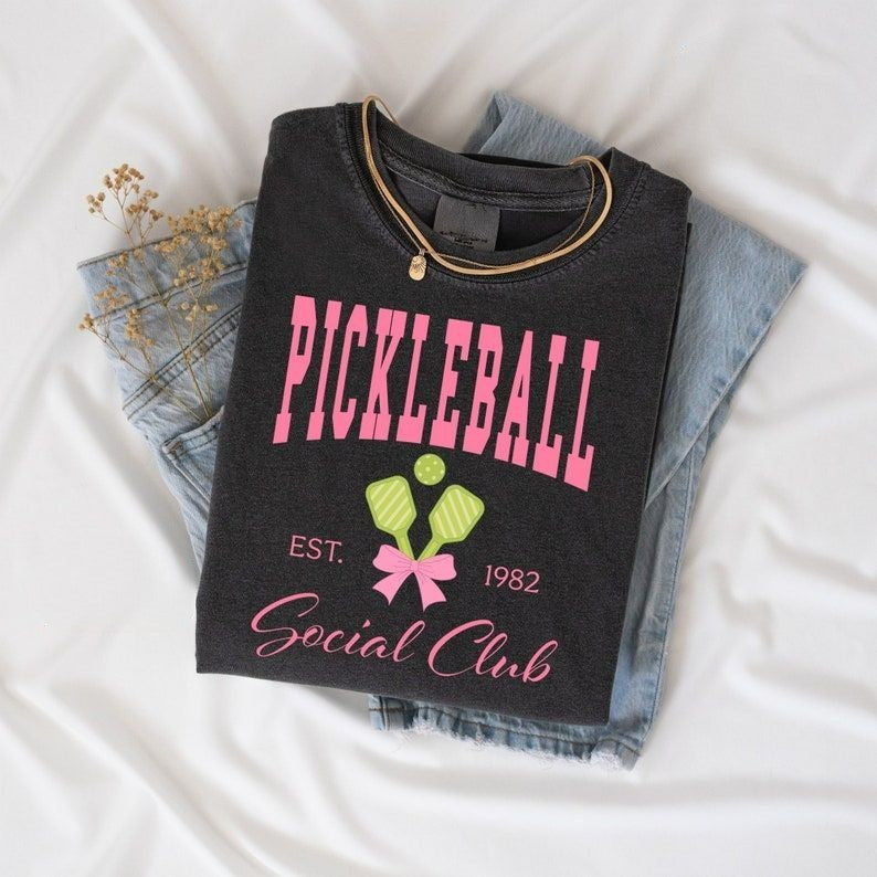 Pickleball Est Social Club Peronalized Shirt, Cute Pickleball Shirt, Pickleball Coach Gift, Pickleball Player Shirt, Pickleball Mom
