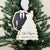 Personalized Wedding Ornament, Wedding Layered Wooden Ornament