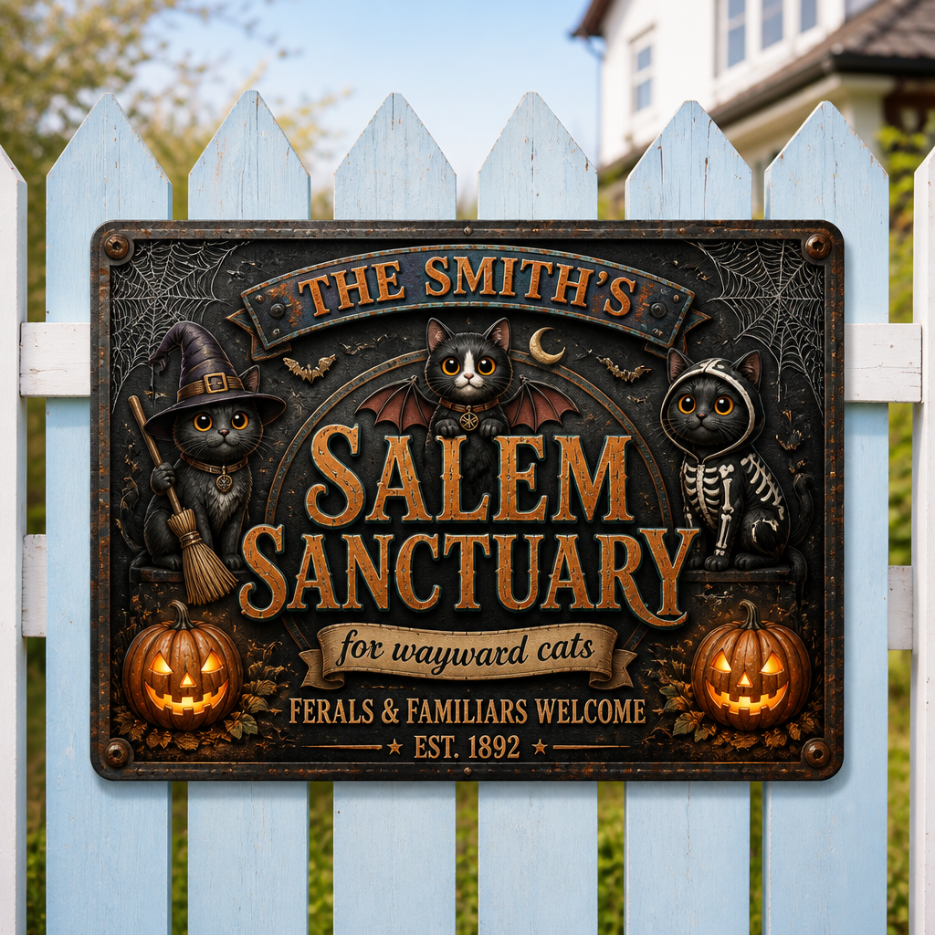 Personalized Salem Sanctuary Cat Metal Sign - Personalized Metal Sign cf50eb85-fd2f-493a-baf4-d13643ca6277.png