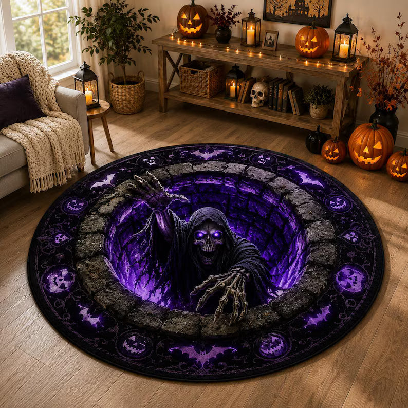 3D Halloween Skeleton Round Rugs, Gothic Skull, Spooky Haunted Well Decor, Horror Floor Mat cf5f2d6f-10ec-4e48-9d14-455904b912cb-fghgfhg-3-.jpg