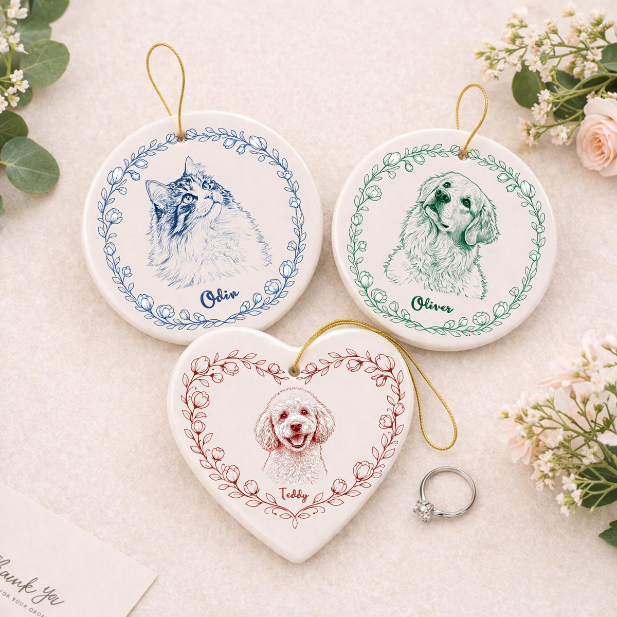 Custom Pet Portrait Ring Ornament l Personalized Dog Cat Toile de Joy Ceramic Keepsake cf936192-11e4-4701-b58a-b6ab3f3dd550-1.jpg