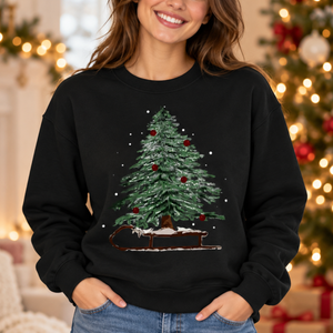Woman's Holiday Sweatshirt, Women's Xmas Tee, Christmas Sleigh Crewneck, Christmas Tree Tee, Xmas Tree, Women's Christmas Tshirt,Winter Tee cfb4beb2-2bc8-43c7-a9ab-d1f268c9d201-1.png