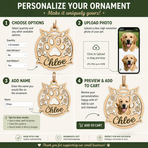 Angel Paw Snowflake Pet Memorial Name Ornament - Personalized Laser Cut Custom Shape Ornament cfb94cac-e666-471d-863d-ea317f9ada7c.jpg