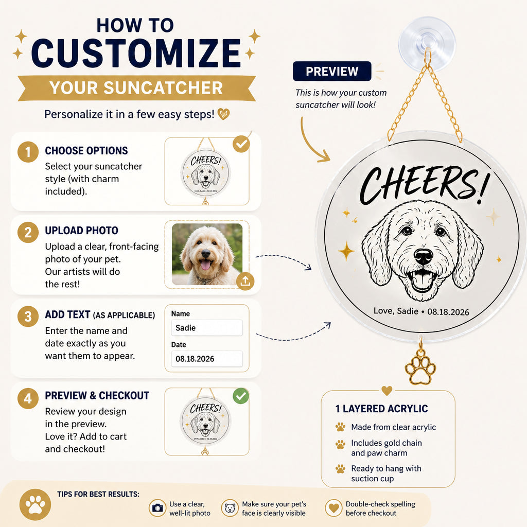 Custom Pet Line‑Art Cheers Ceramic Coaster - Personalized 1 Layered Suncatcher with Charm cfc2b053-ac8c-49f0-a334-9464bfd51dca.jpg