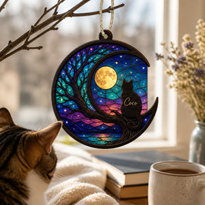 Personalized Stained-Glass Cat Ornament – Custom Pet Name - Personalized 3-Layered Wood Ornament cfc6119f-549b-408d-8b27-f041265e8dcb.jpg