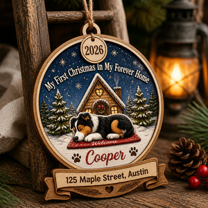 Pet Photo Snow-Globe Ornament – My First Christmas In My Forever Home - Personalized 3-Layered Wood Ornament cfcca7ba-7a21-4ab7-bf92-fd447233cdfc.jpg